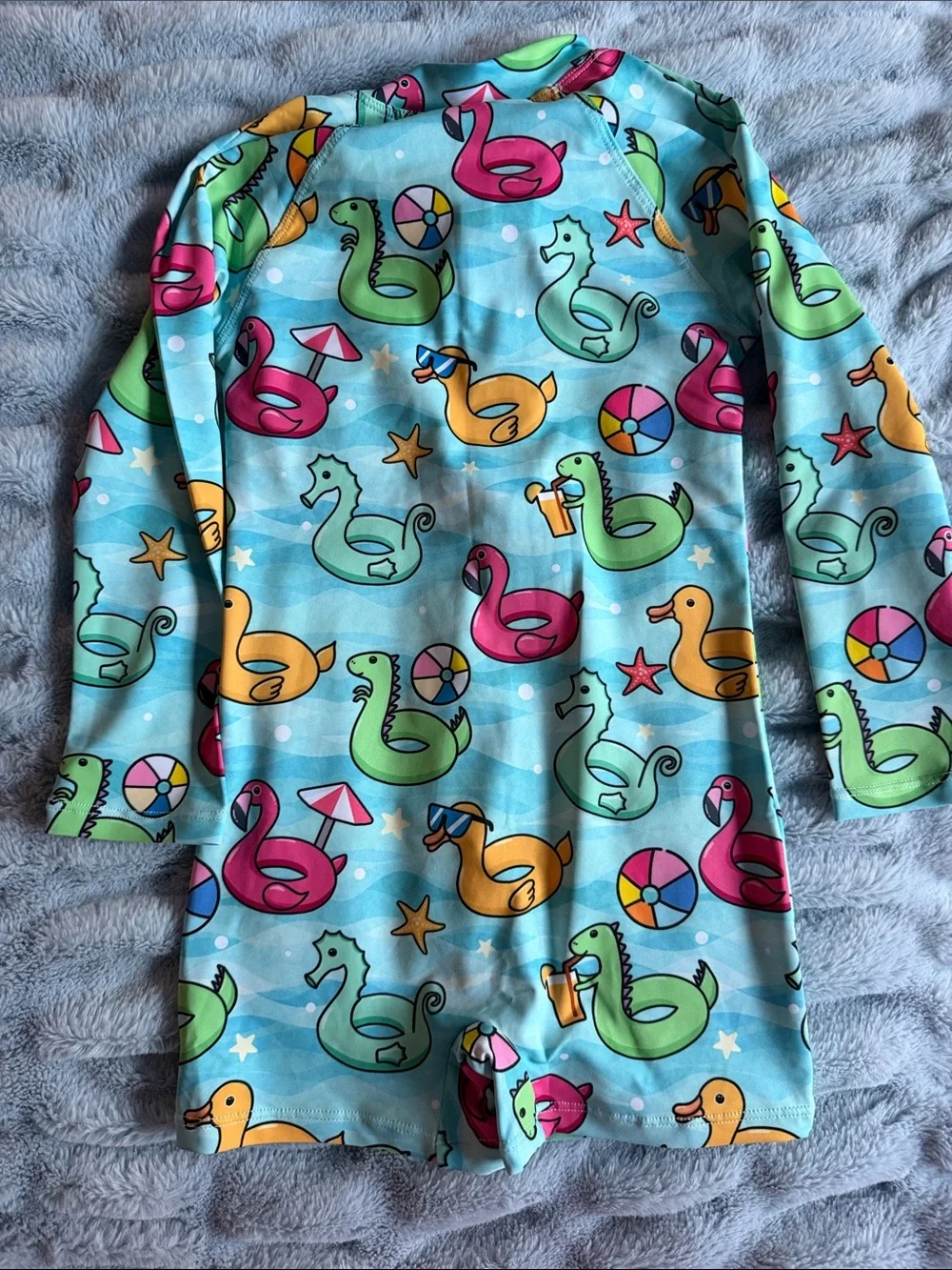 Bums and Roses swim rash-guard